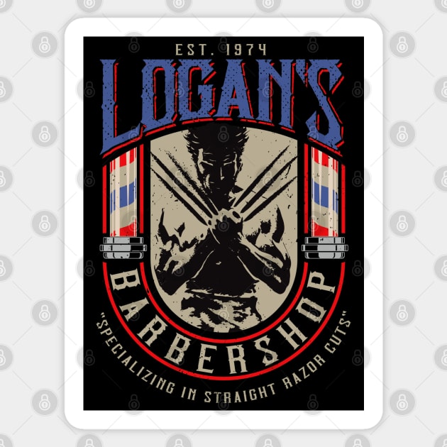 Logan's Barbershop Sticker by Alema Art